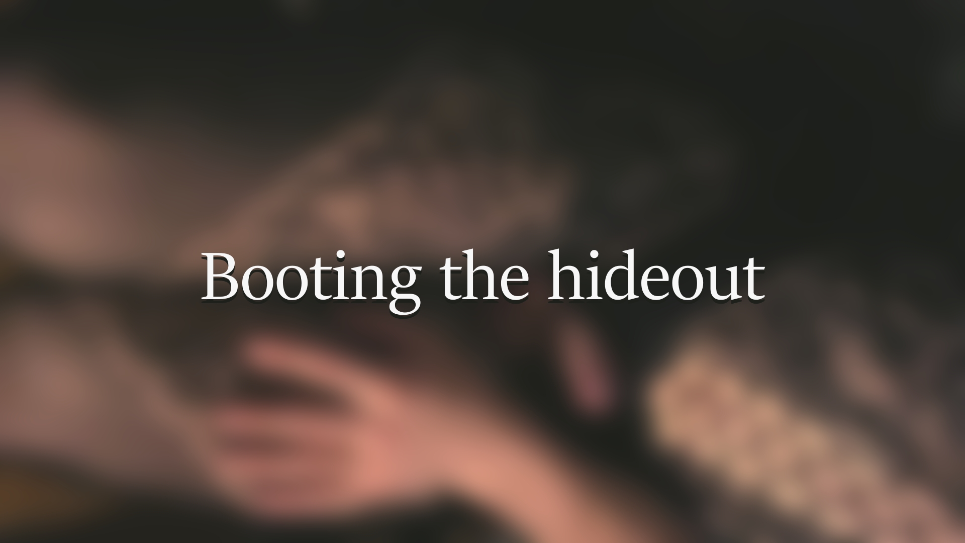 Booting the hideout poster