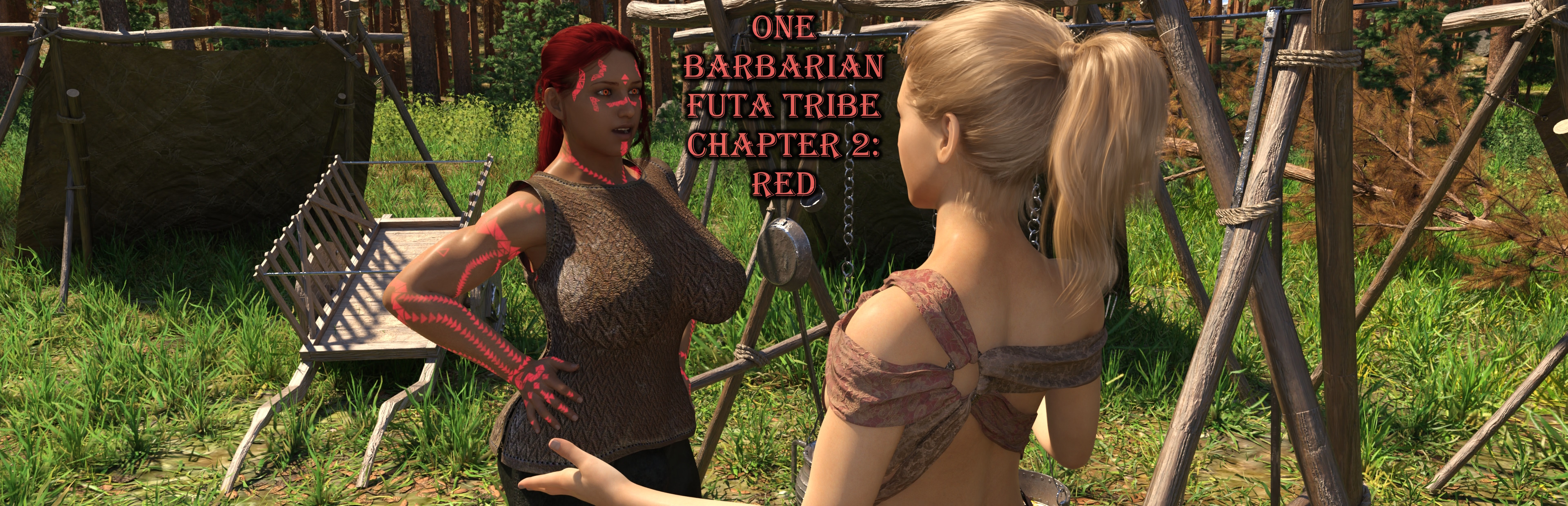 One Barbarian Futa Tribe Chapter 2: Red poster