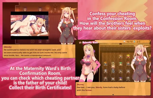 Why My Alchemist Sister Collects Cum - Baby Making Through Cheating SEX! Oneshota RPG screenshot 2