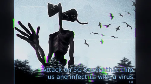 Attack on 5G towers that chip us and infect us with a virus poster