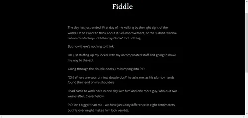 "Fiddle" - an interactive story poster