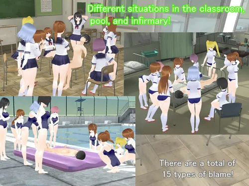 Masochistic Male Bullying Classroom 3D screenshot 4