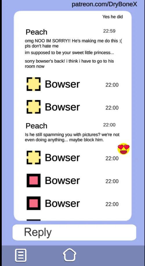 Bowser x Peach: Superstar Sexting screenshot 0